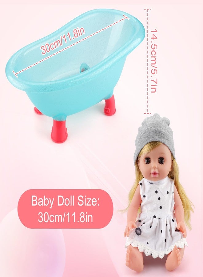 SUKIPIN Baby Doll Bath Set, Bathtub Baby Doll Playset for Todders, Valentines Day Gifts for 3 4 5 Year Old Girls, Easter Basket Stuffers for Toddlers Kids (Bathtub Set) - Image 3
